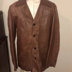 Men's Vintage Leather Jacket Siegfried of Barcelona size 40